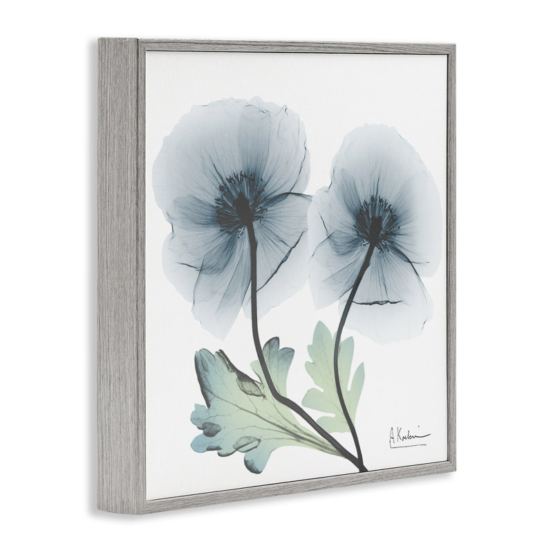 Sapphire Florals Duo, estampe numérique, conception par Albert Koetsier, Estampe numérique Farmhouse, H 17 po x l 17 po