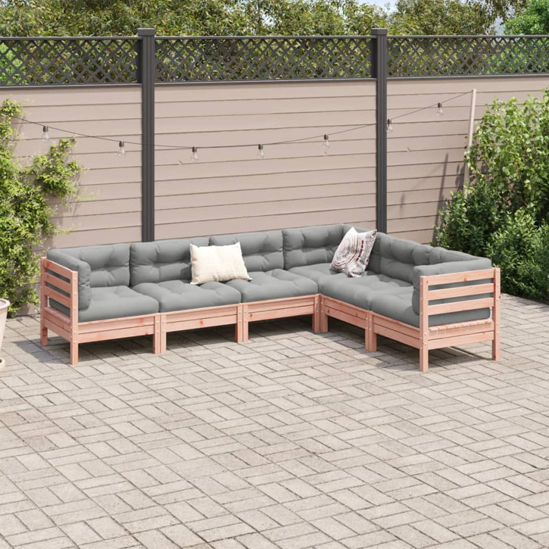 63.5cm Wide L-Shaped Patio Sofa with Cushions