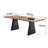 Majeeda Oak Rectangular Solid Wood Top with Solid Wood Base Dining Table-879860952