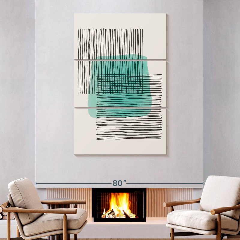 Avery Lines On Square, 74" H x 48" W