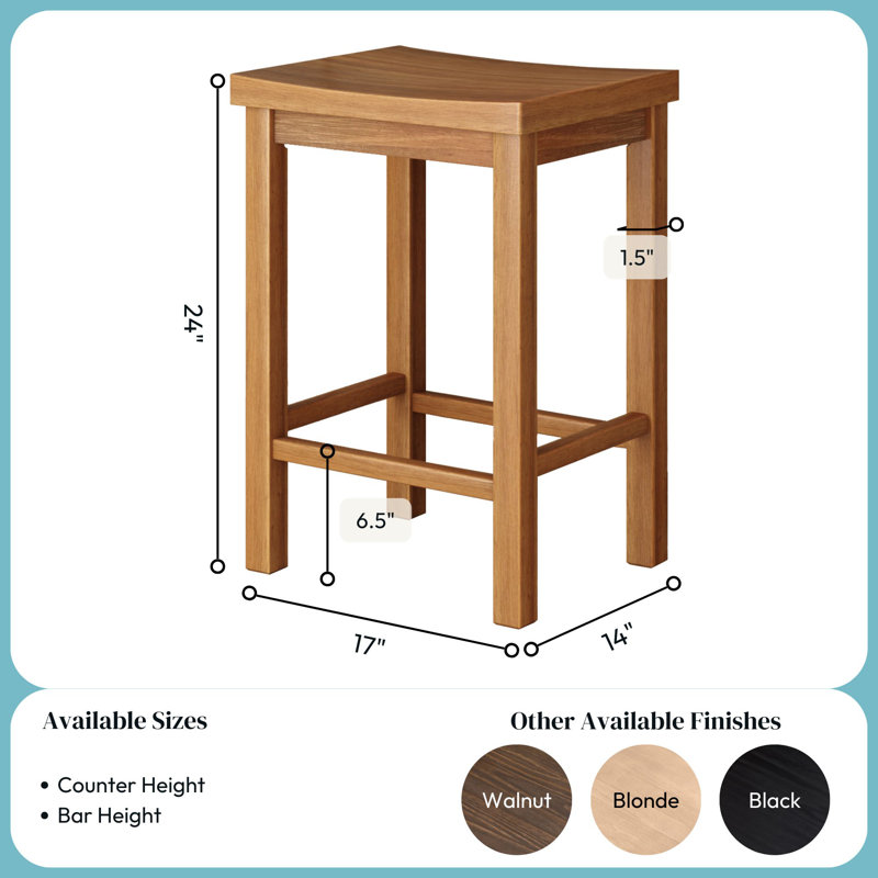 Coleman Counter Height Stool (24in), Pecan