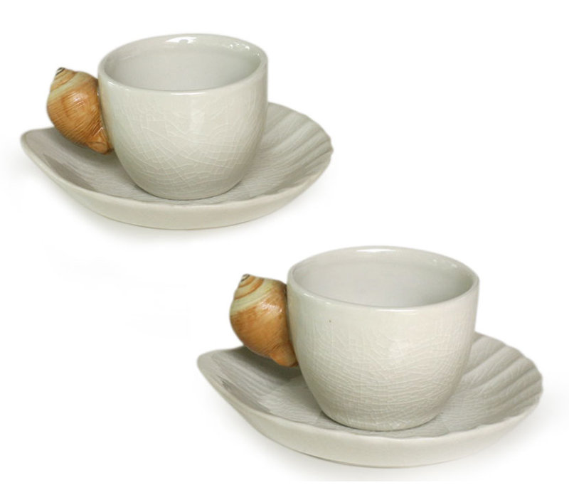 Bacchus Ceramic Teacup and Saucer