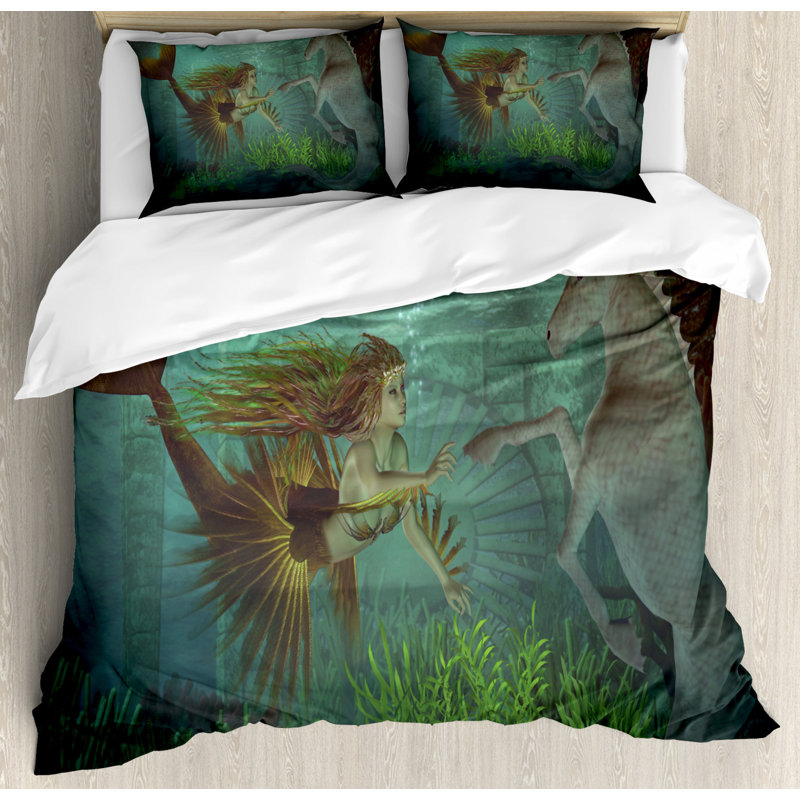 Quilt Set, Queen Duvet Cover + 2 Standard Shams
