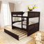 Lit superposé double au-dessus de double avec lit gigogne simple-2047157809