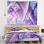 Tapisserie abstrait mauve à courbes de bleu mauve-28497581