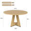 Table de salle à manger ronde de 47 po pour 4 à 7 personnes, table de cuisine en bois moderne avec base en métal robuste, grande table de salle à manger ronde pour salle à manger, assemblage facile-2122906543