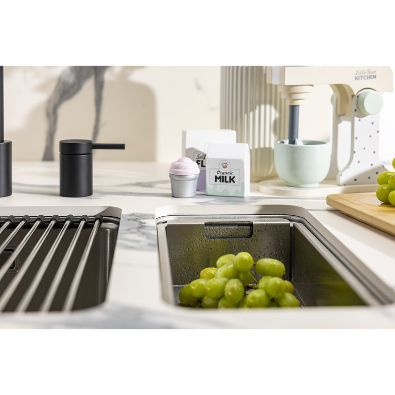 Abode Designs System Sync 44mm W Single Bowl Stainless Steel Kitchen Sink