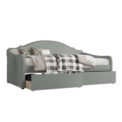 Caitronia Upholstered Daybed With Storage Drawers