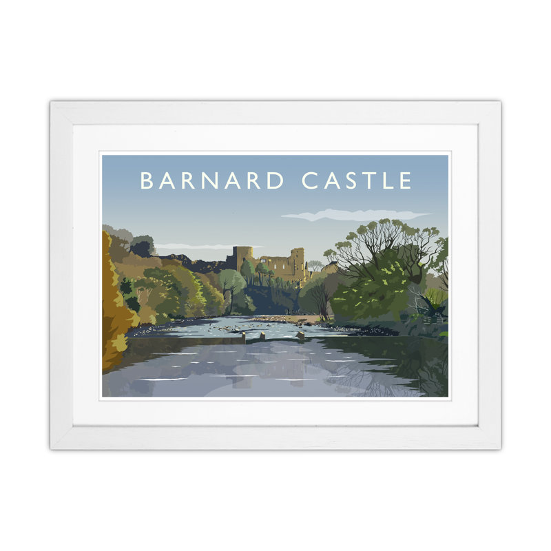 Barnard Castle 2 by Richard O'Neill - Print, 33.5cm H x 43.5cm W x 3cm D, White Framed