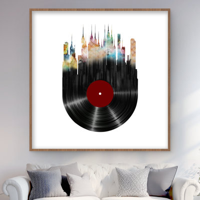 «Abstract City», impression sur toile encadrée
