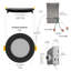Ensemble d'éclairage encastré Canless 6 po-59898975
