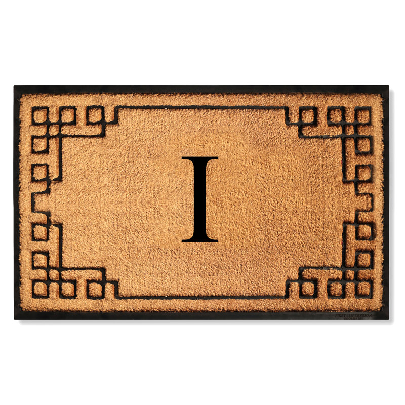 Tapis d'entrée antidérapant Monogram, L 24 po x L 39 po, I