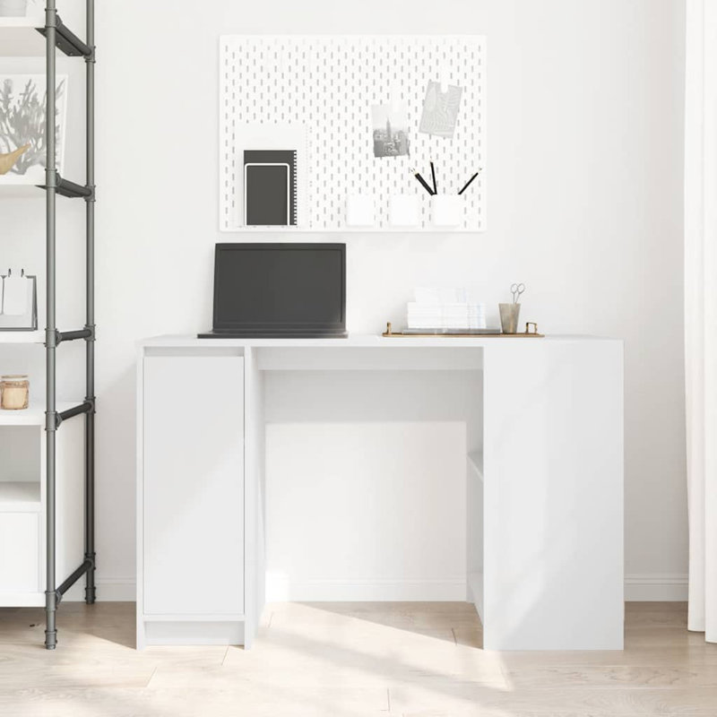 Desk 120X42x76 Cm Engineered Wood, White