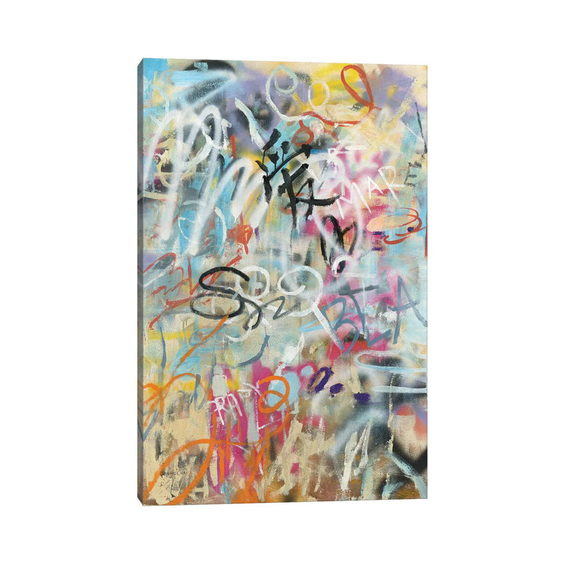 Graffiti Love by Danhui Nai - Wrapped Canvas Painting, 66.04 cm H x 45.72 cm W x 3.175 cm D