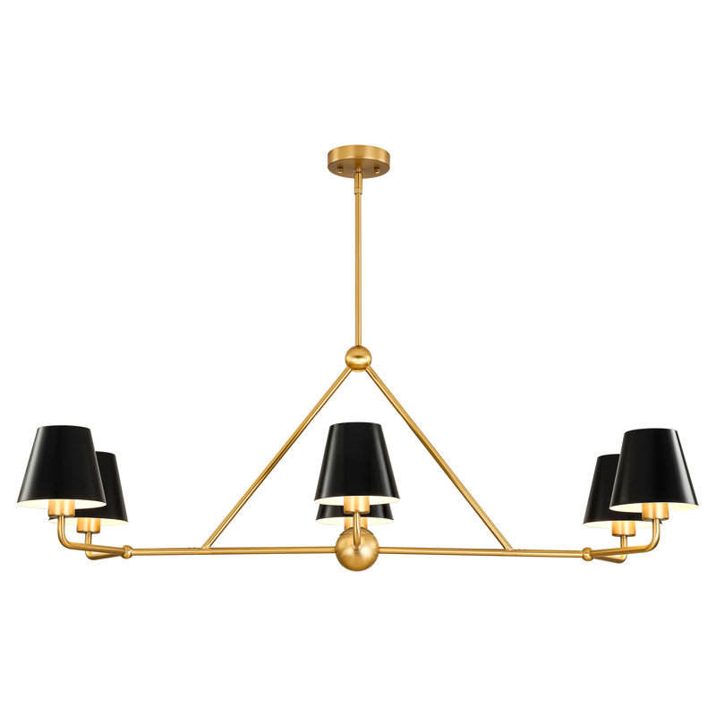 Luminaire suspendu en fer pour îlot de cuisine Novren, 6