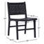 Dale Top Grain Woven Leather with Teak Frame Dining Side Chair-2107399621-2107399673