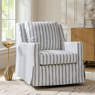 Chaise berçante pivotante en duvet et mélange de coussins 30 po Lillie