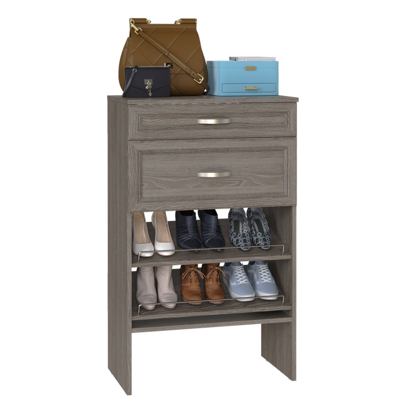 Unité de base avec tiroirs et tablettes à chaussures Suiteymphony, Gris