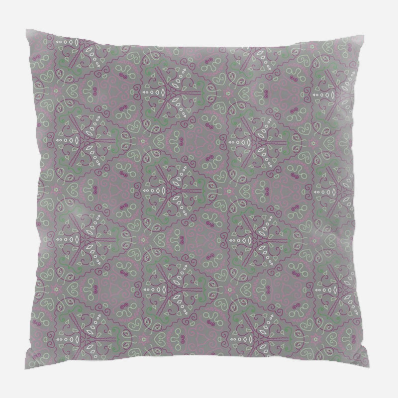 Reversible Throw Pillow, Indoor, Dark Gray