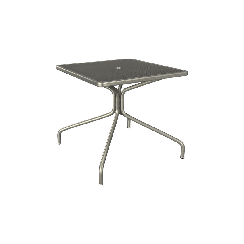 Table de salle à manger carrée, L 32 po x L 32 po x H 29,50 po, Argent