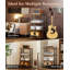 Meuble de rangement multimédia à 4 niveaux noir, console de jeux en bois, pour accessoires de télévision, équipement audiovisuel, disque optique, PS4, salon, salle de jeux, studio de musique