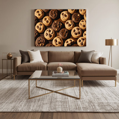 Desserts Chocolate chip cookies Brown Canvas Wall Art