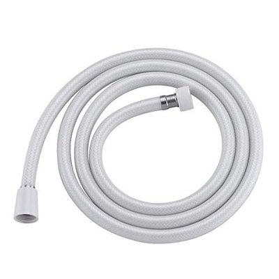 PVC Shower Hose Extra Long 71 Inch Anti-Kink Leakproof White Shower Hose Replacement Extension With Brass Spin Inner Core