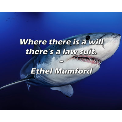 Ethel Mumford Quote: Where there is a will there’s a law suit.