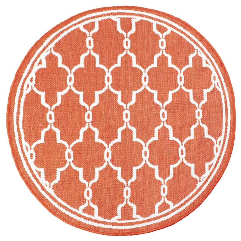 Rosalna Geometric Area Rug, Round 160cm