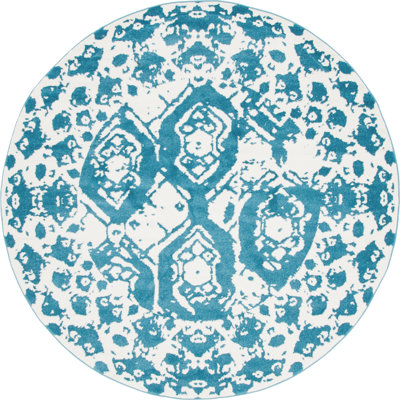 Tapis bleu Walmoor Ikat