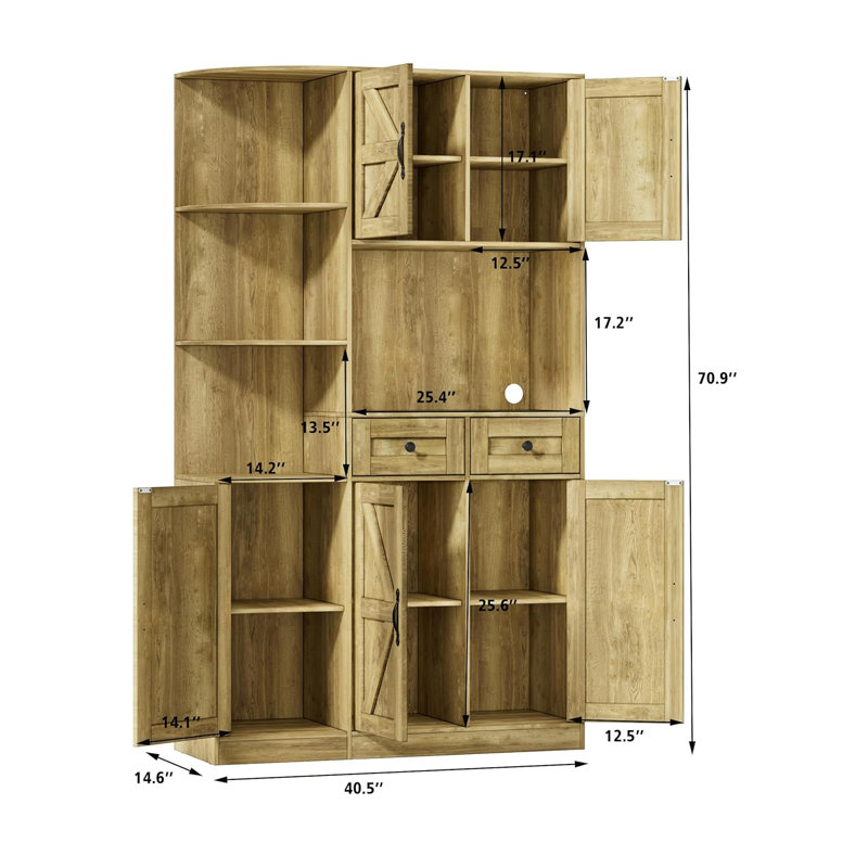 Crumes 71" Kitchen Pantry