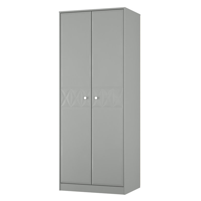 San Jose 2 Door Robe in Dusk Grey (Ready Assembled)