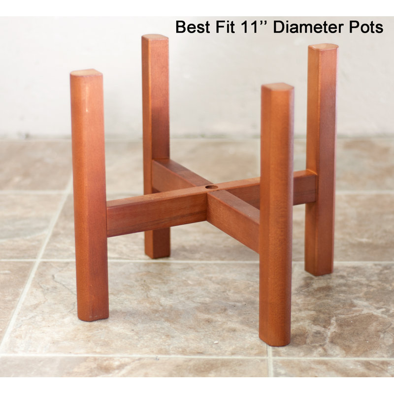 Support pour plante rectangulaire en hêtre Danube, H 11,75 po x l 14 po x P 2,25 po, Noyer