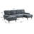 Modern Sectional Couches, U-Shaped Sofa Couch for Living Room, 4 Seat Sofa Set with Double Chaise for Apartment-1400143297