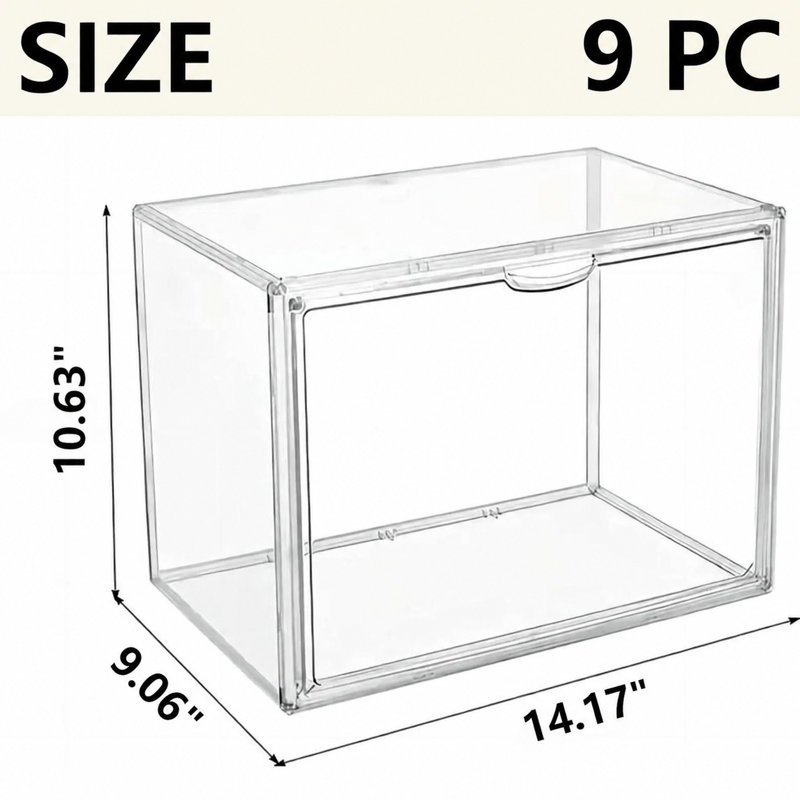 Ensemble de 3 boîtes de rangement en acrylique empilables pour jouets, 9