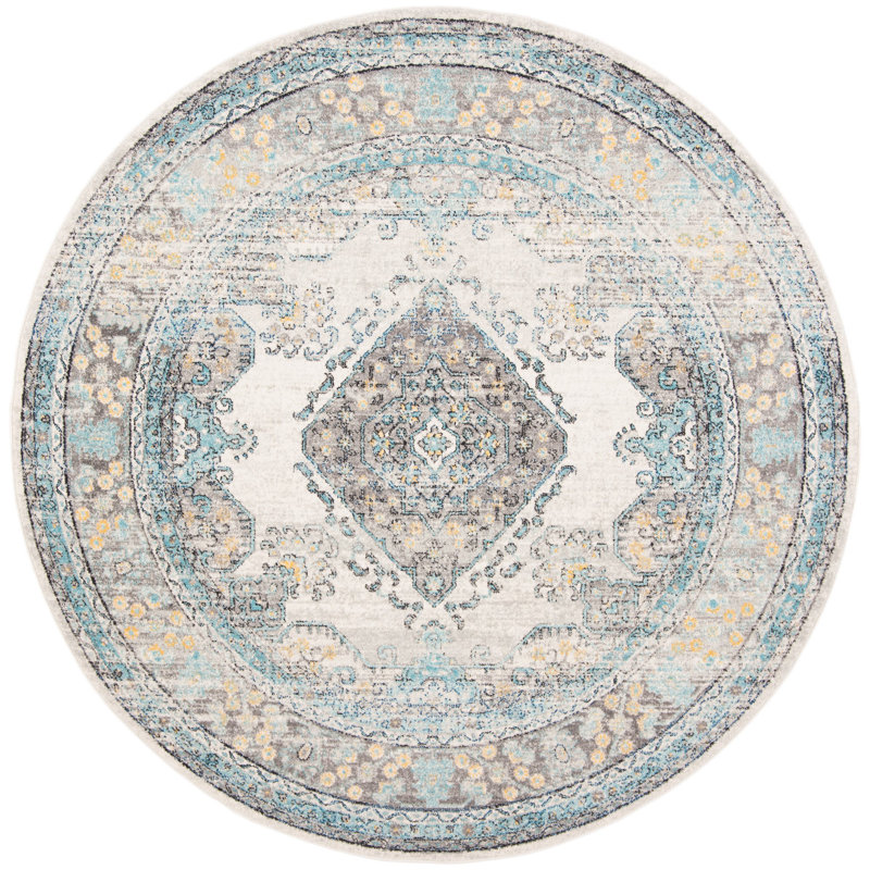 Gourdine Performance Oriental Rug, Round 6'7"