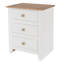 Katalina 3-Drawer Bedside Cabinet, Coastal Farmhouse Nightstand Table