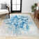 Dune Modern Abstract Cream/Blue Rug