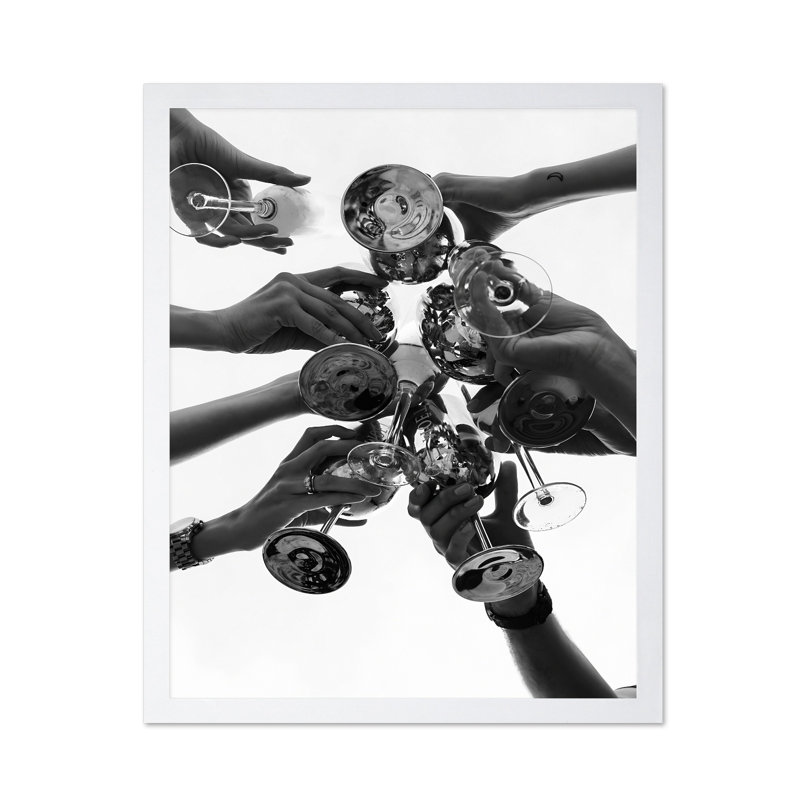Cocktail Cheers, Poster, White Framed, 11"H x 14"W