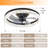 Crystal Ceiling Fan with Light and Remote, 3 Color Temperatures, 6 Speed Quiet DC Motor, Reversible, Dimmable, Economy Version, Bedroom Living Room