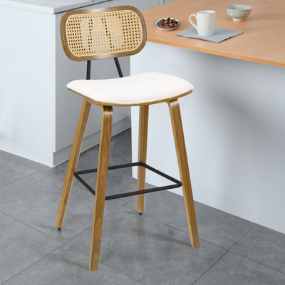 Aunjel 27'' Boucle Upholstered Counter & Bar Stool