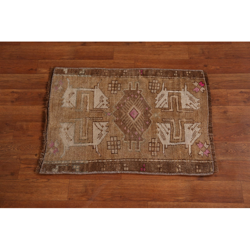Antique Look Anatolian Oriental Accent Rug 1x2