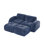 Canapé désossé en forme de U, tissu de velours doux, conception touffetée, éponge haute densité 32D, aucun assemblage requis, fond ergonomique, conception antidérapante, repose-pieds mobiles pour les chambres à coucher, bleu