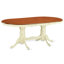 Ensemble de table de salle à manger moderne 5 pièces comprenant une table ovale en bois avec feuille papillon et 4 chaises de salle à manger, babeurre et cerise-31769993-49667084-124329234