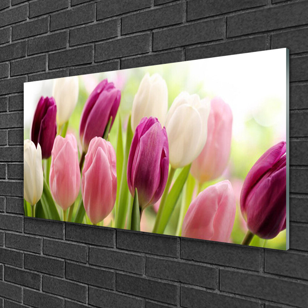 Glasbild Tulips