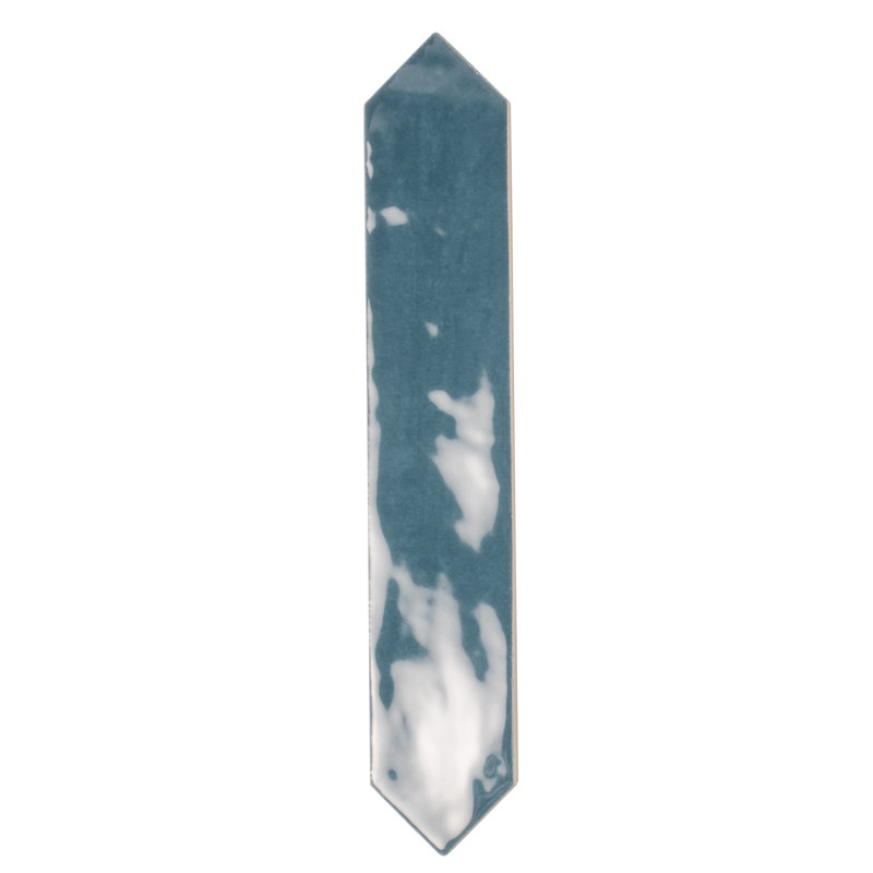 Festa 1.7'' W x 9.6'' L Ceramic Singular Tile, Teal Blue