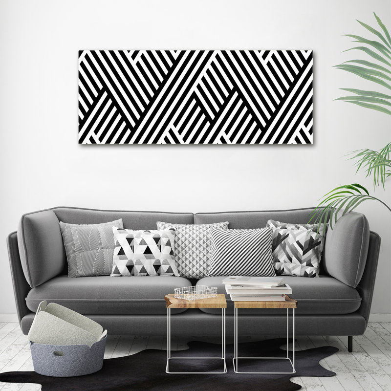 Geometric Background - Print, Canvas, 50cm H x 125cm W x 2cm D