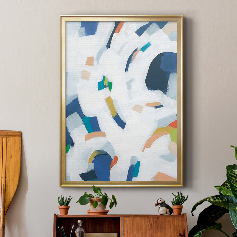 «Bright Orbit II», reproduction encadrée de qualité supérieure - prête à être accrochée, L 42,5 po x H 30,5 po, Pas de tapis