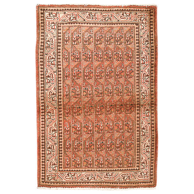 Hand Knotted Wool Area Rug in Multi
