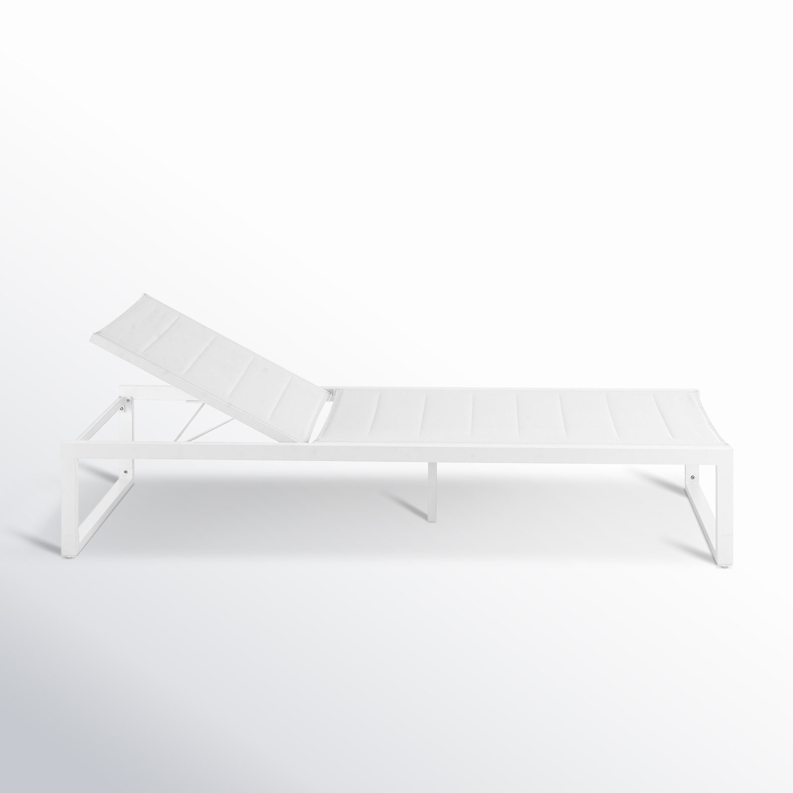 Armando Outdoor Aluminum Chaise Lounge, White